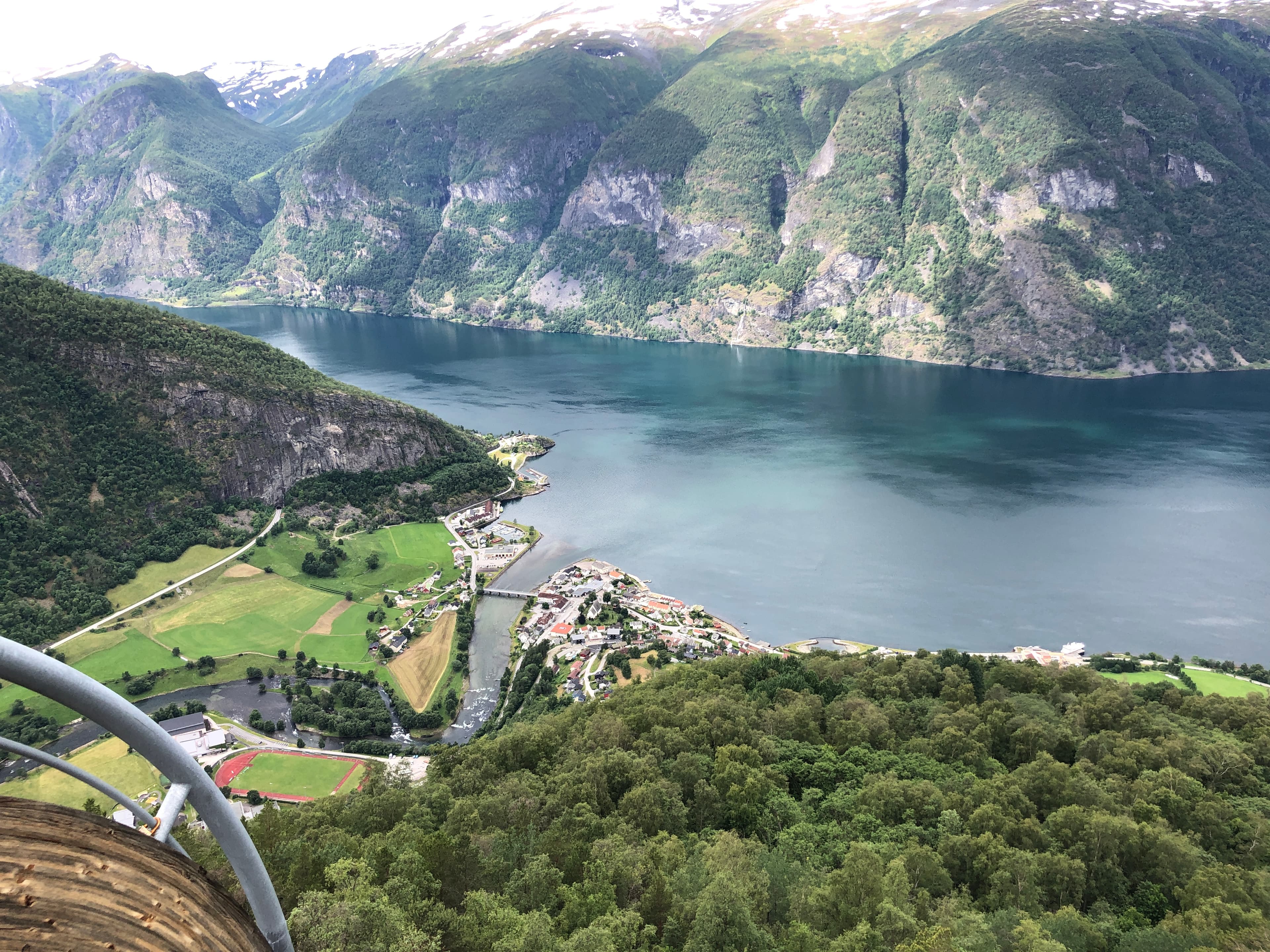 View of Aurlandsfjorden from the Stegastein viewpoint